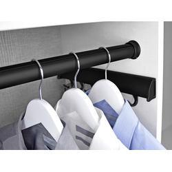 Elite Wardrobe Rail 29-3/4 inch Long, Black