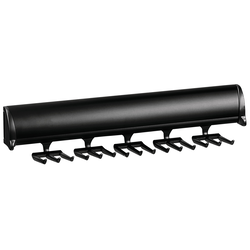 11-7/8 Inch Length Elite Tie Rack, 15 Hooks, Black