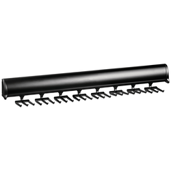 17-7/8 Inch Length Elite Tie Rack, 24 Hook, Black