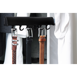 11-7/8 Inch Length Elite Belt Rack, 5 Hook, Black