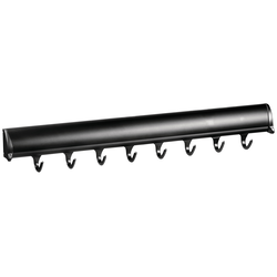 17-7/8 Inch Length Elite Belt Rack, 8 Hook, Black