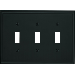 Mulholland 3 Toggle Wall Plate, Black Bronze