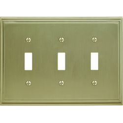Mulholland 3 Toggle Wall Plate, Golden Champagne