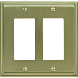 Mulholland 2 Rocker Wall Plate, Golden Champagne