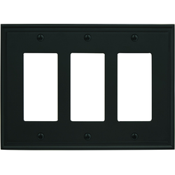 Mulholland 3 Rocker Wall Plate, Black Bronze