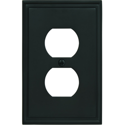 Mulholland 1 Receptacle Wall Plate, Black Bronze