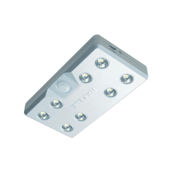 Loox LED Rechargeable Battery Operated Surface Mounted Spotlight with Motion-Activated Switching, Silver
