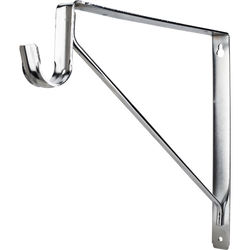 1 Inch Width x 12-1/2 Inch Depth x 10-7/8 Inch Height Shelf &amp; Rod Support Bracket for 1516 Series Closet Rod, Chrome