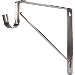 1 Inch Width x 12-1/2 Inch Depth x 10-7/8 Inch Height Shelf &amp; Rod Support Bracket for 1516 Series Closet Rod, Satin Nickel