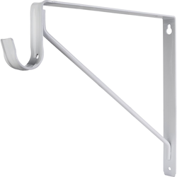 1 Inch Width x 12-1/2 Inch Depth x 10-7/8 Inch Height Shelf &amp; Rod Support Bracket for 1516 Series Closet Rod, White
