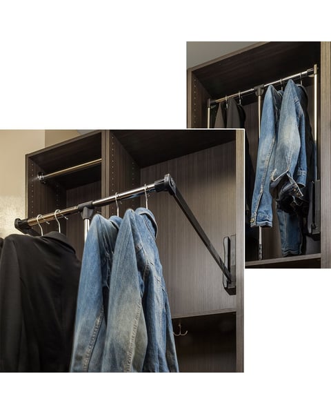 Hardware Resources 1521, HR Expanding Wardrobe Lift, 21 to 24-Inch