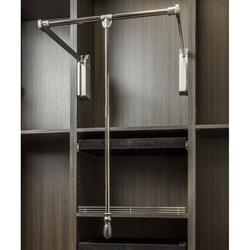 10% OFF HR Expanding Wardrobe Lift with Soft-Close, 25-1/2 to 35-Inch Width x 32-5/8 Inch Height, EZ Install Brackets Included, Polished Chrome