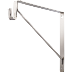 1 Inch Width x 11-3/4 Inch Depth x 10-3/4 Inch Height Shelf &amp; Rod Support Bracket for 1530 Series Closet Rod, Satin Nickel