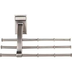 6-3/4 Inch Width x 2 Inch Depth x 4 Inch Height Screw Mounted Tri-Level Tie Organizer, Satin Nickel