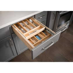 14-1/2 Inch Width Double Cutlery Drawer, Min. Cabinet Opening: 15 Inch Width