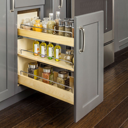 8-1/2 Inch Width No Wiggle Drawer Base Cabinet Pullout with Soft-Close Undermount Slides, Min. Cabinet Opening: 9 Inch Width