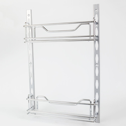 10% OFF 3 Inch Deep Door Mounted Tray System Kit, Polished Chrome, Min. Cabinet Opening: 12 Inch Width