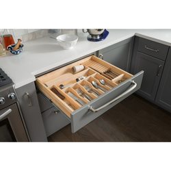 14-5/8 Inch Width Drawer Organizer Insert Cutlery Tray, Min. Cabinet Opening: 15 Inch Width
