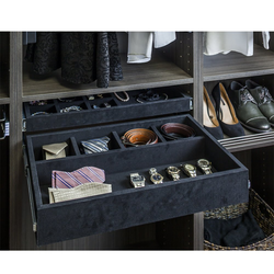 10% OFF 23-7/8 Inch Width 5 Compartment Felt Jewelry Organizer Drawer Kit, Black 