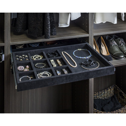 10% OFF 23-7/8 Inch Width 10 Compartment Felt Jewelry Organizer with Ring Insert, Black