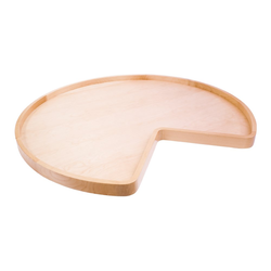 28 Inch Diameter Kidney Wooden Lazy Susan without Hole