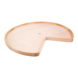 28 Inch Diameter Kidney Wooden Lazy Susan with Hole