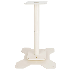 Lazy Susan Pole for 2 Kidney Shelves, Cream White, Cream White