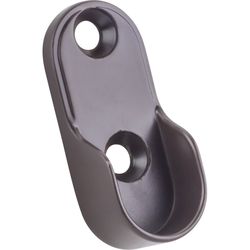 Mounting Bracket for Oval Closet Rod Screw-in Type, Dark Bronze