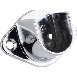 Open Mounting Bracket for 1-1/16 Inch Round Closet Rod Screw-in Type, Chrome