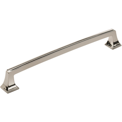 Mulholland 12 Inch Center to Center Traditional Appliance Pull, Polished Nickel