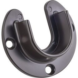 Open Closet Bracket for Round 1-5/16 Inch Closet Rod with Screws, Dark Bronze