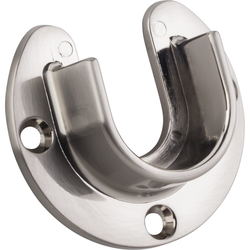Open Closet Bracket for Round 1-5/16 Inch Closet Rod with Screws, Satin Nickel