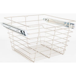 10% OFF Heavy Duty Closet Wire Pull out Basket for 18 Inch Minimum Cabinet Opening Width, Full Extension Side-Mounted Slides Included, 17” W x 14” D x 11” H, Satin Nickel 