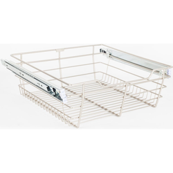 10% OFF Heavy Duty Closet Wire Pull out Basket for 18 Inch Minimum Cabinet Opening Width, Full Extension Side-Mounted Slides Included, 17” W x 14” D x 6” Nickel, 