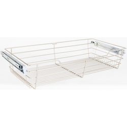 10% OFF Heavy Duty Closet Wire Pull out Basket for 24 Inch Minimum Cabinet Opening Width, Full Extension Side-Mounted Slides Included, 23” W x 14” D x 6” H, Satin Nickel 