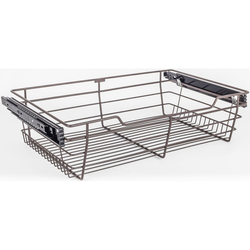 10% OFF Heavy Duty Closet Wire Pull out Basket for 24 Inch Minimum Cabinet Opening Width, Full Extension Side-Mounted Slides Included, 23” W x 16” D x 6” H, Dark Bronze
