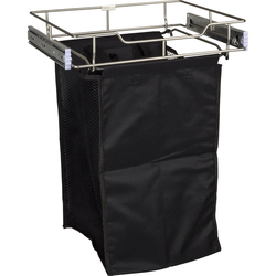 17 Inch Width x 14 Inch Depth x 22-1/2 Inch Height Pullout Hamper, Satin Nickel, Min. Cabinet Opening: 18 Inch