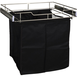 23 Inch Width x 18 Inch Depth x 22-1/2 Inch Height Pullout Hamper, Satin Nickel, Min. Cabinet Opening: 24 Inch Width