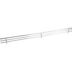 23 Inch Width Shoe Fence for Shelving, Polished Chrome
