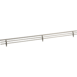 23 Inch Width Shoe Fence for Shelving, Satin Nickel