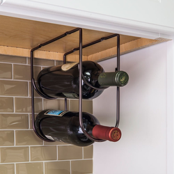 3-15/16 Inch Width Under Cabinet Wine Bottle Rack, Brushed Oil Rubbed Bronze