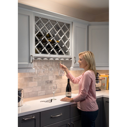 36 Inch x 48 Inch Alder Beveled Wine Lattice Rack