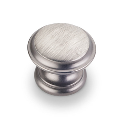 Cordova 1-3/8 Inch Diameter Bright Nickel Brushed with Dull Lacquer Cabinet Knob