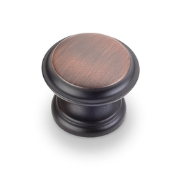 Cordova 1-3/8 Inch Diameter Dark Brushed Antique Copper Cabinet Knob