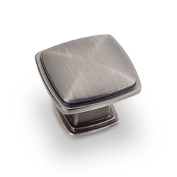 Milan 1 1-3/16 Inch Diameter Bright Nickel Brushed with Dull Lacquer Cabinet Knob