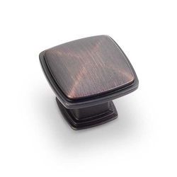 Milan 1 1-3/16 Inch Diameter Dark Brushed Antique Copper Cabinet Knob