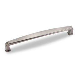 Milan 1 6-5/16 Inch Center to Center Bright Nickel Brushed with Dull Lacquer Cabinet Pull