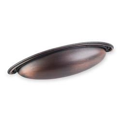 Venezia 3-3/4 Inch Center to Center Dark Brushed Antique Copper Cabinet Cup Pull