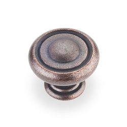 10% OFF Bremen 1 1-1/4 Inch Diameter Dark Machined Antique Copper Cabinet Knob