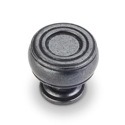 Bremen 2 1-3/16 Inch Diameter Dark Antique Copper Machined Cabinet Knob